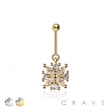 316L SURGICAL STEEL CZ MARQUISE FLOWER VERTICAL HELIX STUD